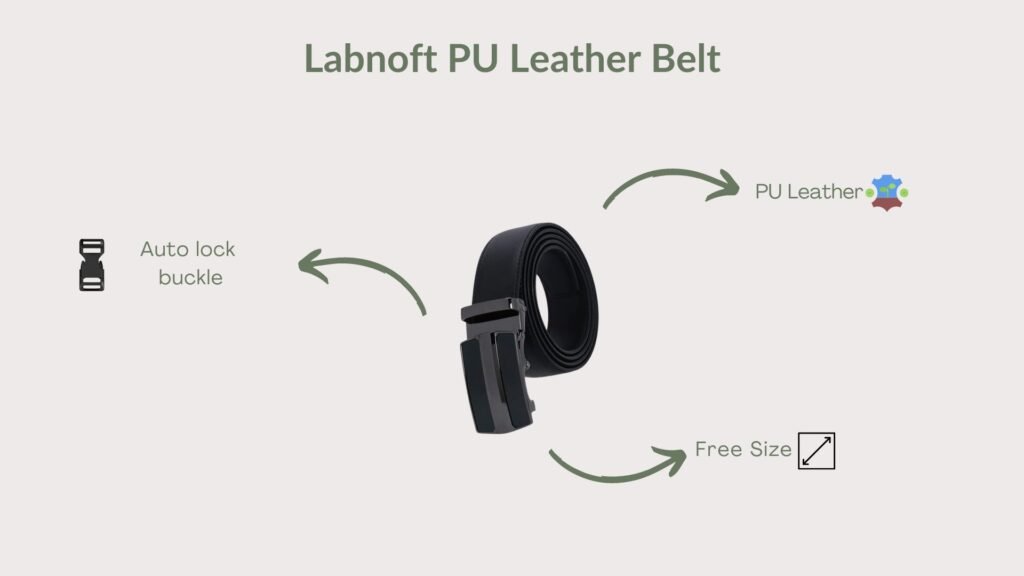 Best Budget-Friendly Belts for Men - Labnoft Men's Auto Lock PU Leather Belt