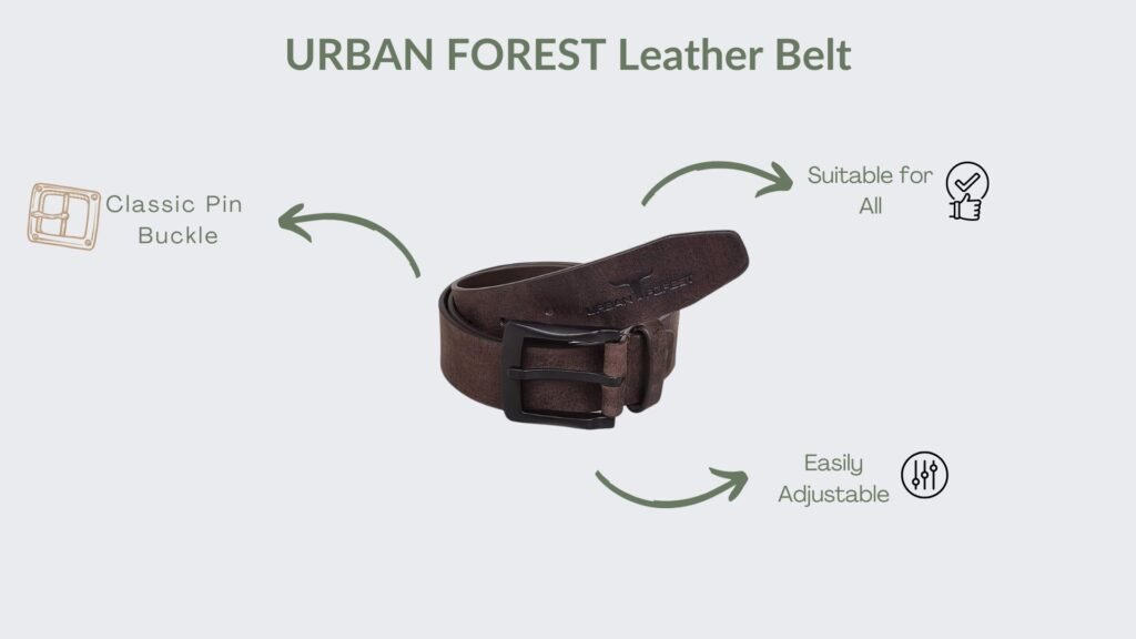 Best Classic pin belt - URBAN FOREST Leather Belt for Men