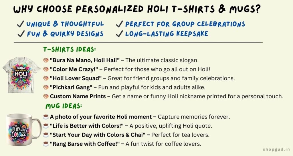  Personalized Holi T-Shirts & Mugs